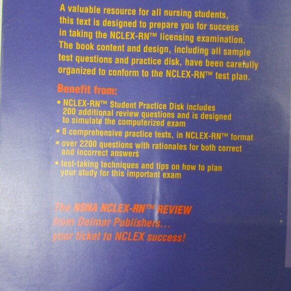 NSNA, NCLEX - RN Review Delmar Cengage Learning 1994 Paperback Judith C. Miller - Picture 3 of 7